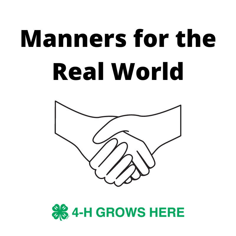 Manners for the real world with hands shaking