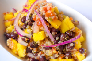 Mango Black Bean and Quinoa Salad 