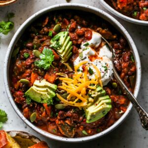 Easy Slow Cooker Sweet Potato Chili with Beans