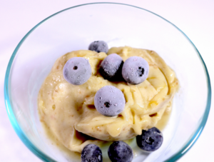 Banana Granita with Blueberries